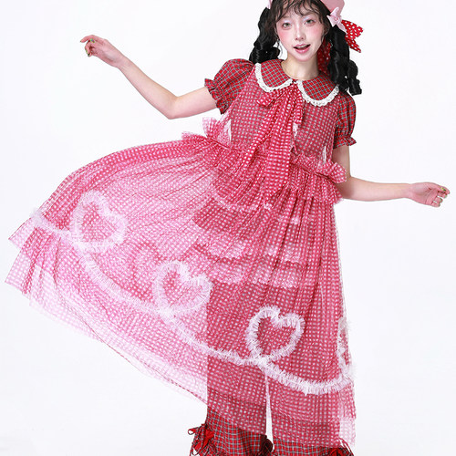 原创设计网纱罩裙小众连衣裙