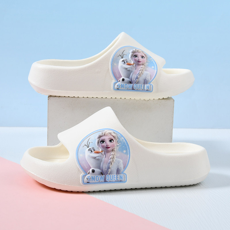 迪士尼儿童拖鞋女童2024新款夏季女孩凉拖鞋爱莎公主室内宝宝软底