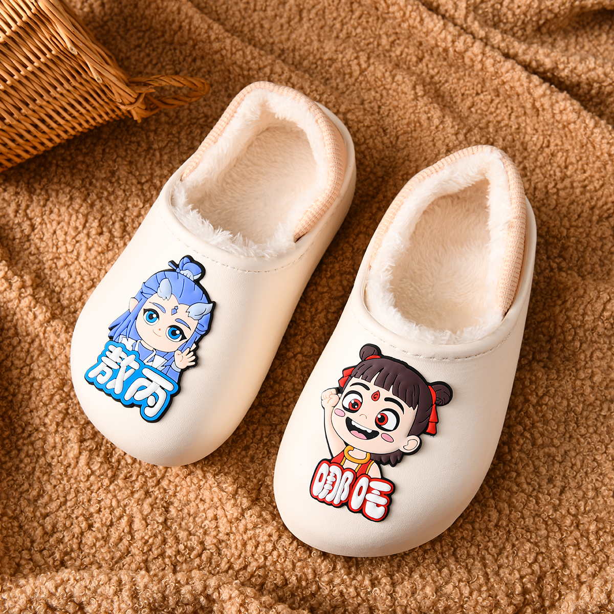 儿童棉拖鞋冬季新款简约