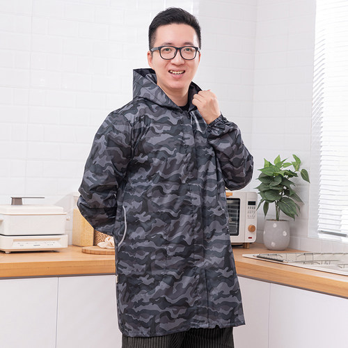 围裙家用厨房2025新款洋气男长袖防水防油加厚工作服罩衫大人罩衣