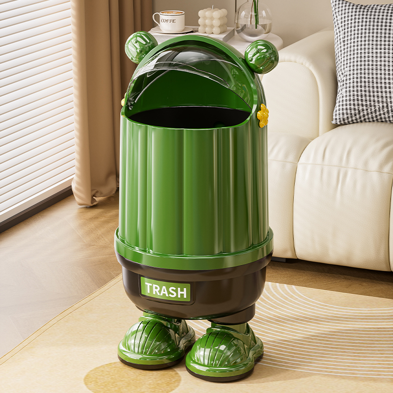 垃圾桶家用2025新款高颜值可爱客厅儿童卧室幼儿园户外卡通收纳桶