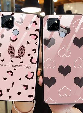 适用真我V3手机壳玻璃realmeV3保护5G硅胶套RMX2200全包防摔蝴蝶结opporealmev软壳0pp0男v35g女oppo个性创意