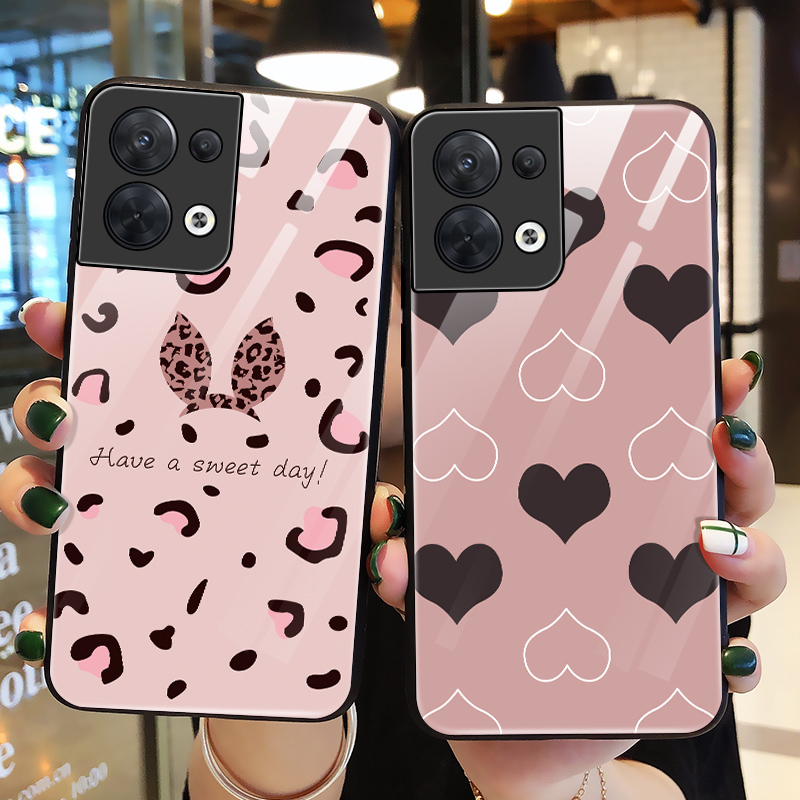 玻璃手机壳适用opporeno8