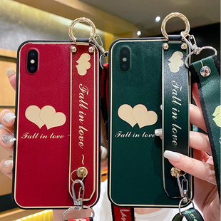 适用iPhoneX手机壳苹果xs保护iphone硅胶套XR全包XsMax防摔爱心腕带ipx软壳xr女iponex男xmxa潮创意X网红个性