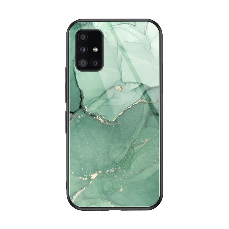 适用三星A71手机壳玻璃盖乐士Galaxy A71保护硅胶套A51全包边A515F防摔水彩大理石a71软壳SM-A716U女4G男5g版