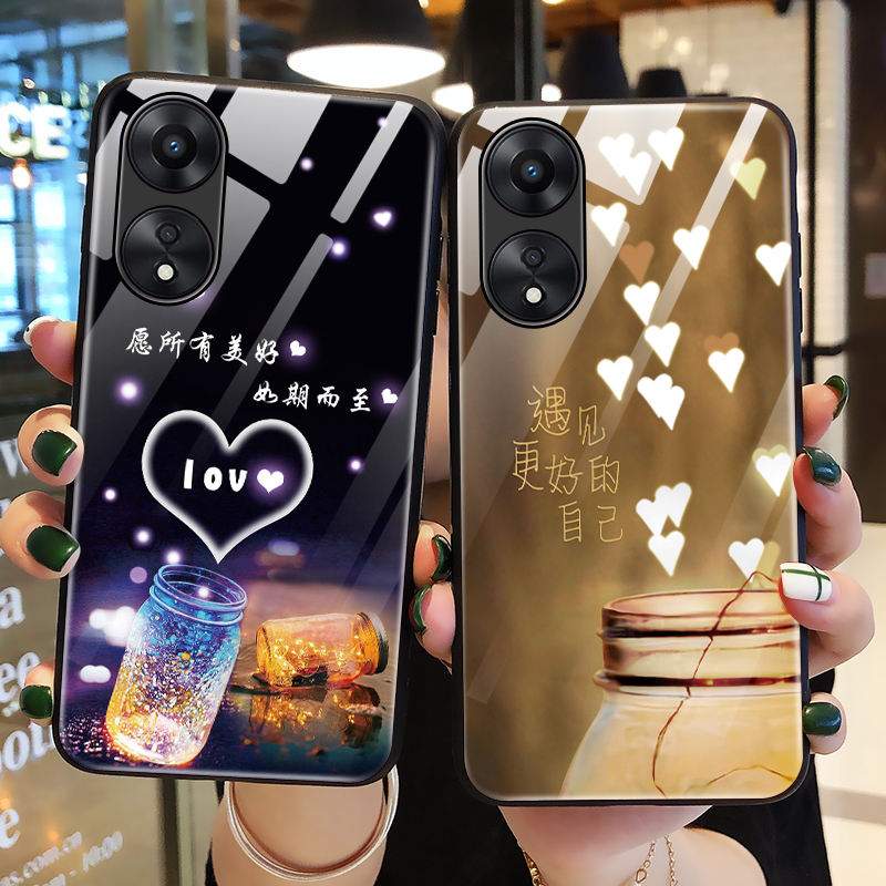 适用oppoA1pro玻璃保护壳全包