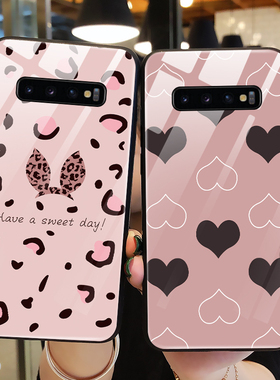 适用三星s10手机壳玻璃galaxys10十保护s10e硅胶套lite全包SM一G9730防摔蝴蝶结5G软壳g9700男9750女plus曲屏