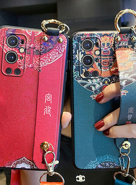 适用一加9pro手机壳1加9保护硅胶套一加9R全包摄像头oneplus九防摔云鹤腕带1+9外LE2123磨砂软壳男2110女1十9