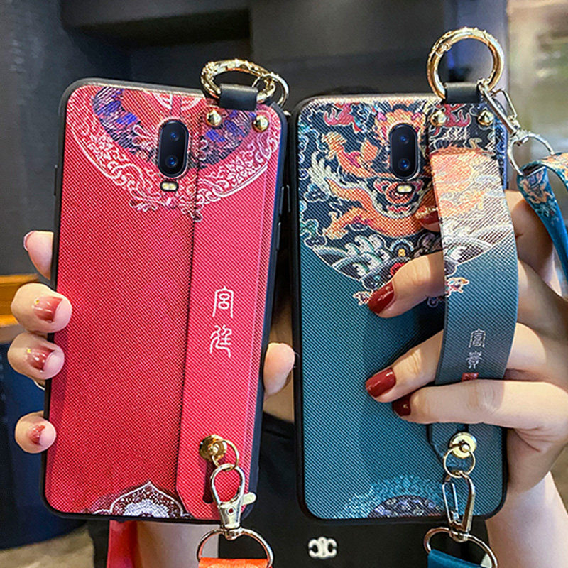 oppo手机壳摔云鹤磨砂斜挎挂绳