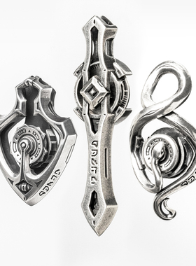 高级感个性朋克霸气复古齿轮吊坠