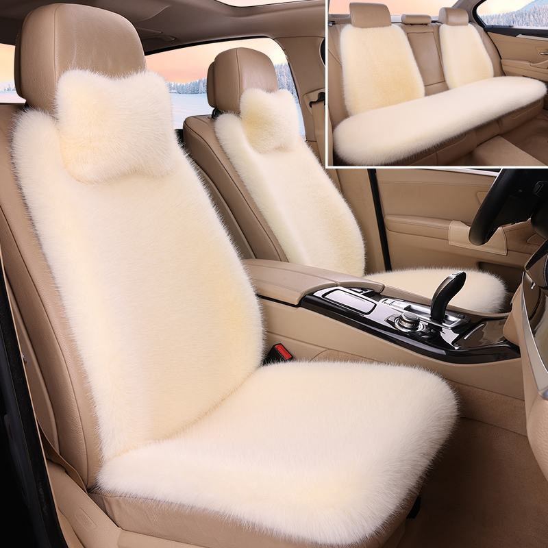 冬季加厚保暖毛绒坐垫全车靠背垫