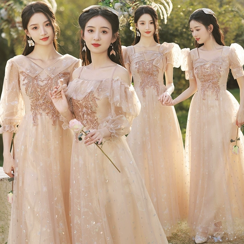 Длинное платье подружки невесты, вечернее платье, по фигуре