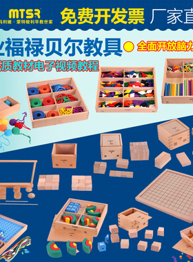 实木福禄贝尔恩物教具15件全套GABE1-10福氏早教玩具幼儿园教具