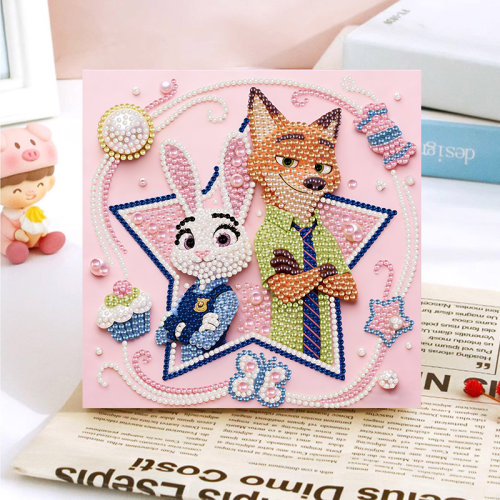 珍珠画儿童手工DIY粘贴画创意玩具钻石画材料包批发幼儿园礼物