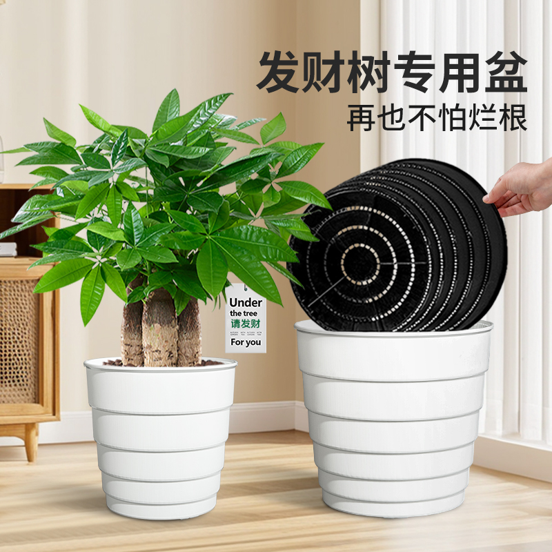 发财树专用控根花盆透气树脂