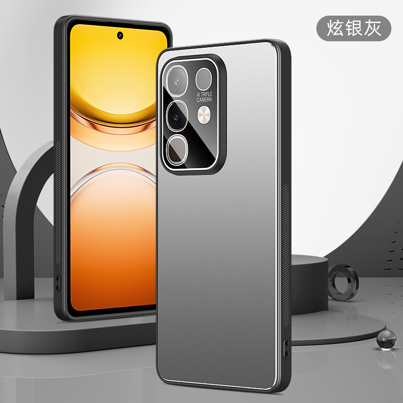 vivoy300t手机壳y300t新款金属磨砂外壳viviy300t镜头全包V2445EA超薄防摔5G硅胶适用Y300t新品男保护套磨砂