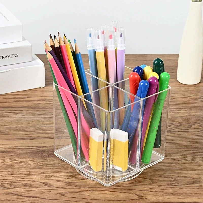 360-degree Rotation Acrylic Brush Pen Holder Durable Artist