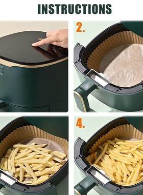 100pcs Air fryer Paper Disposable Baking Paper