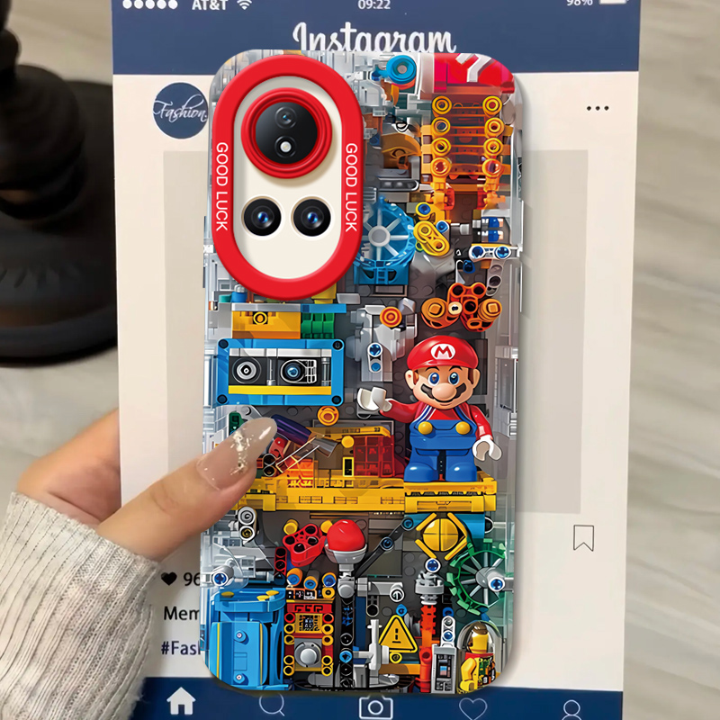 马里奥乐高适用华为nova13手机壳nova13pro套nowa12新款11活力版9se硅胶nova10液态nove8女novo6por软12ultra