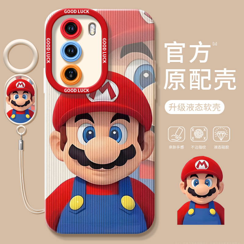 马里奥浮雕适用oppoReno13手机壳