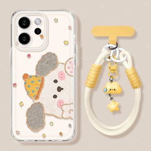 油画小狗适用oppoReno15手机壳新款reno12pro透明11镜头7se全包rone9防摔oppo硅胶reno8保护7套6系列5女4可爱