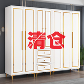 衣柜现代简约实木质五门收纳柜经济型六门组装大柜子家用卧室衣橱