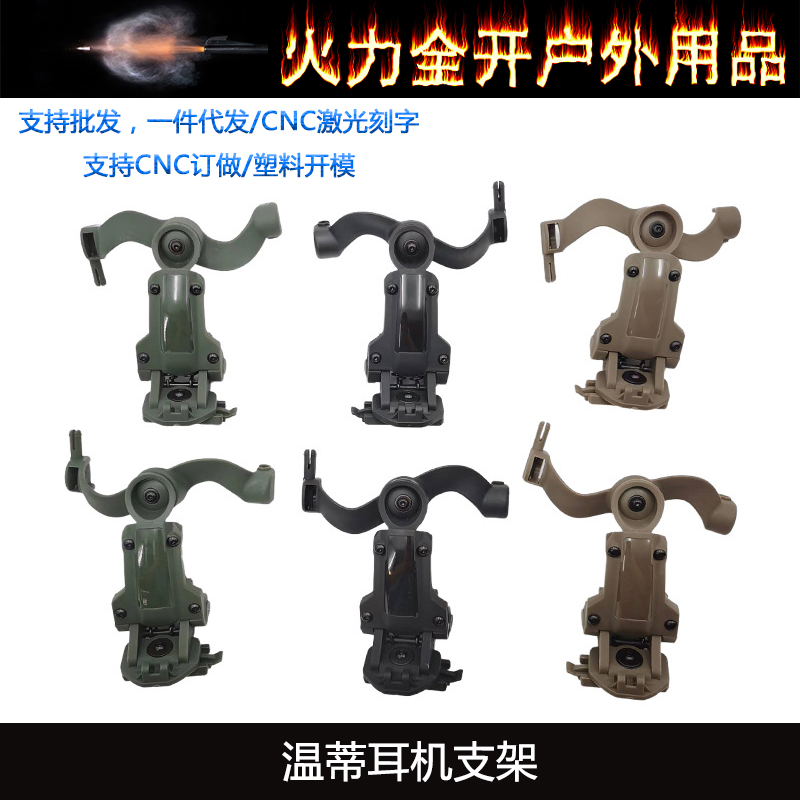 拾音降噪FAST战术耳机支架头盔式配件 Wendy导轨配套件多角度可调
