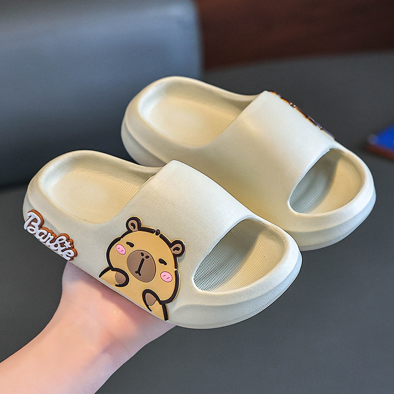 卡通儿童凉拖鞋可爱男女童浴室内洗澡防滑外穿小孩包头亲子凉拖鞋