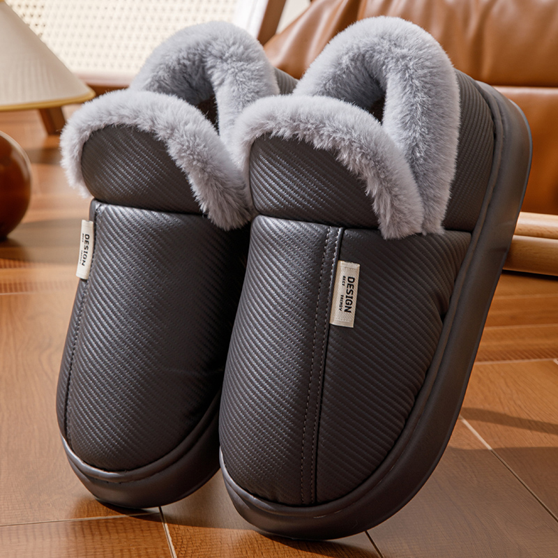 棉拖鞋男士特大码2025冬季新款家居用室内防滑保暖情侣棉鞋女士冬