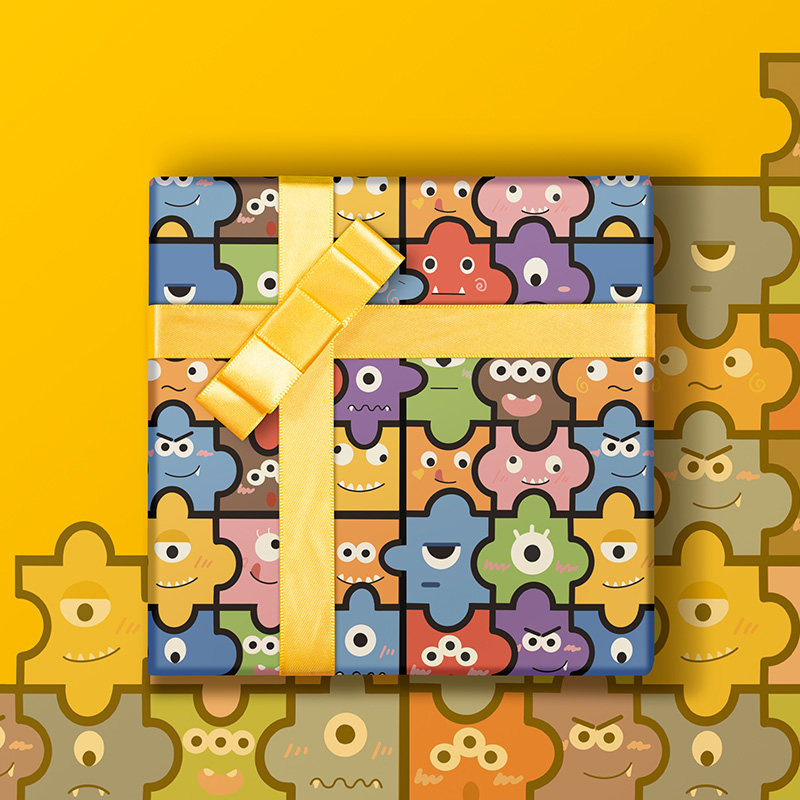 原创礼物包装纸女神节礼品包装生日礼盒包装纸学生包书书皮纸