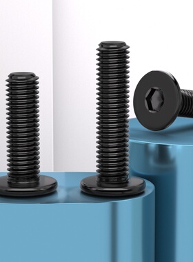 黑色304不锈钢CM大平头超薄头扁平头内六角螺丝钉M2M2.5M3M4M5M6