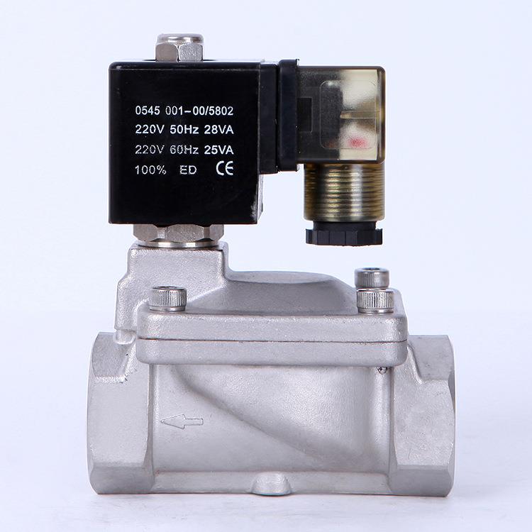 DF电磁阀水阀304 不锈钢气阀SLP型220V 24V12V加厚阀体高压16公斤