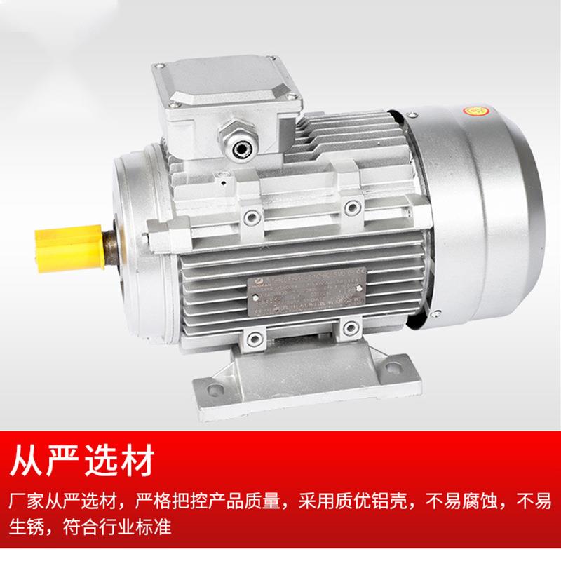 YE4 B3铝壳三相异步电动机 高能效卧式电动机380V纯铜电机 2-8极