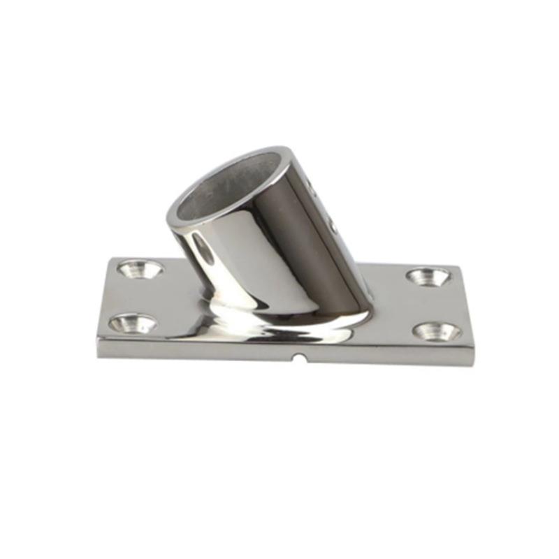 工厂直供316不锈钢船舶游艇配件船用五金管件方管座60°