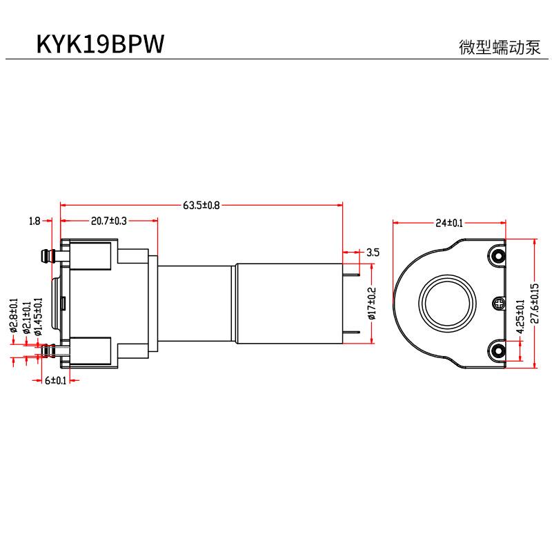 KYK19BPW蠕动泵12v微型隔膜泵高精准度微型水泵自吸泵食品级软管