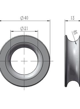 Aluminum Web Tie Sheave 1921