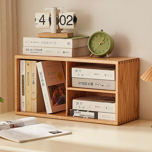 岳珧简约榫卯全橡木桌上置物架