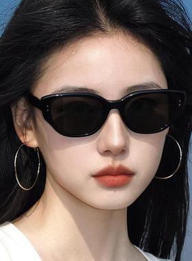 猫眼太阳眼镜女款2025新款高级感方圆脸防晒遮阳近视太阳眼镜抗UV