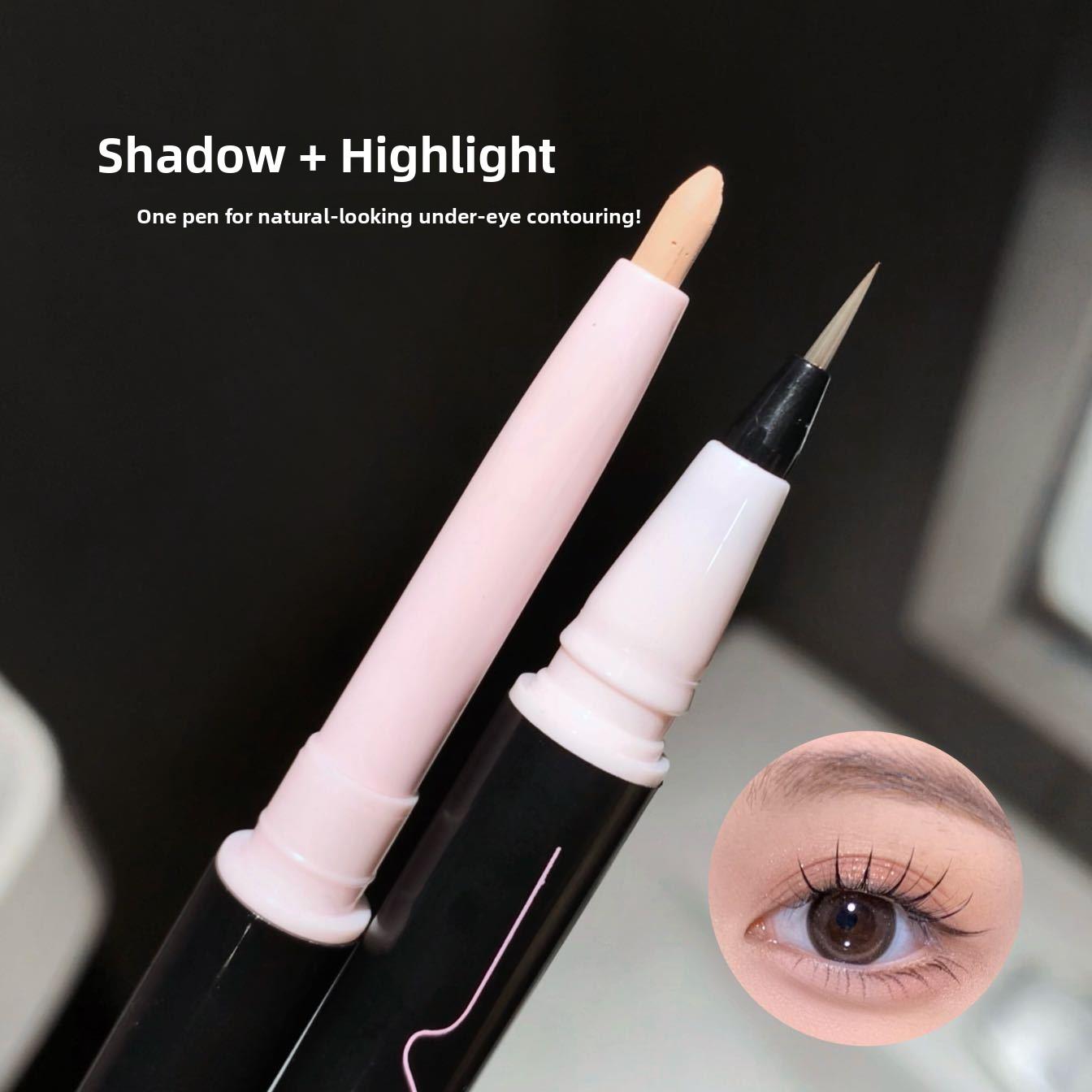 氏双头两用卧蚕笔正品女珠光提亮二合一眼影棒勾勒内眼