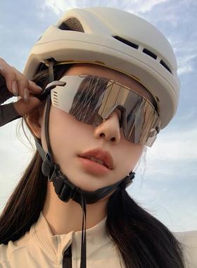 运动骑行眼镜户外女登山男太阳眼镜抗UV超轻太阳眼镜护目防风自行