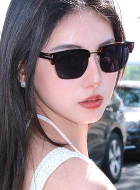 2025新款覆古半框式太阳眼镜户外玳瑁框开车遮光防晒抗UV太阳眼镜