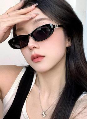2025新款窄框猫眼太阳眼镜高级感防晒太阳眼镜女户外开 车防眩光
