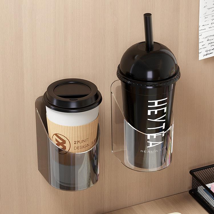 日本多功能杯子收纳架家用壁挂免打孔电视空调遥控器收纳盒置物架