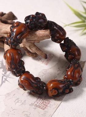 爆量每日严选八方来财貔貅手串2025覆古做旧男女款树脂本命年手錬