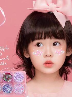 氏儿童舞台妆亮片眼影啫喱亮晶晶脸贴闪粉头发表演出专用化妆