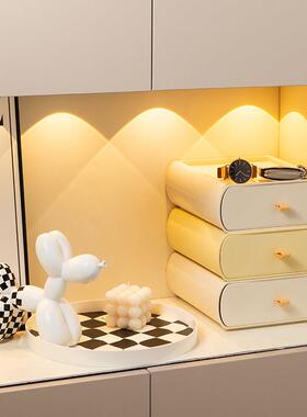 日本玄关收纳盒进门入户摆件客厅电视柜置物架装饰品抽屉挂钥匙盒