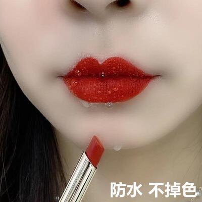番茄色豆沙胡萝卜不沾杯不掉色不脱色防水哑光雾面的持妆雨衣口红