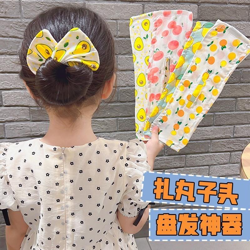 儿童魔术扭扭夹盘发神器儿童女童蝴蝶结丸子头发带小女孩发夹发箍