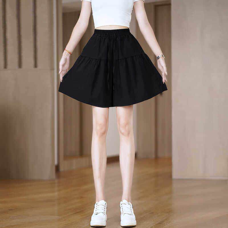 夏季薄款休闲 大尺码五分裤裙女慵懒风速干短裤宽松遮肉显瘦四分