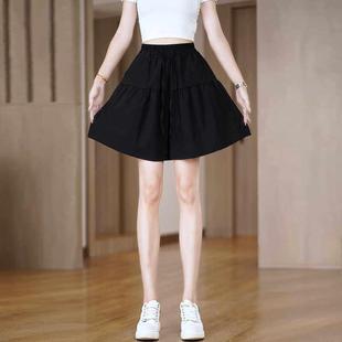 夏季薄款休闲 大尺码五分裤裙女慵懒风速干短裤宽松遮肉显瘦四分